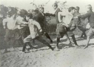 1920-1929 Schoolchildren "fighting", Mt. Harmony School.