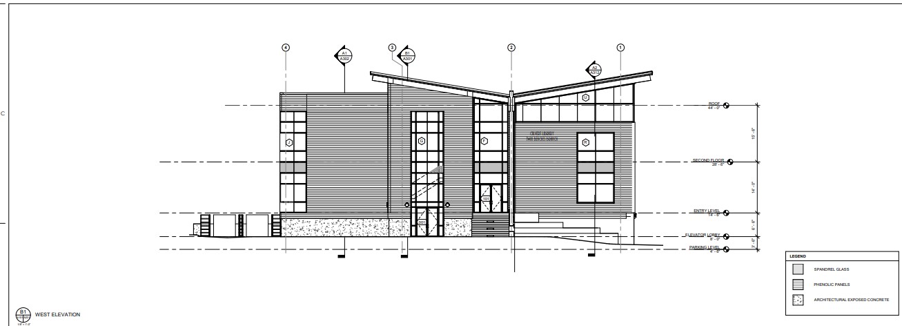 pic of part of blueprint for new Twin Beaches Branch